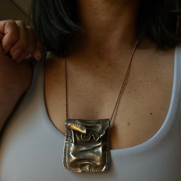 Artisan Jewelry - MAREK + LUCYNA NIENIEWSCY sterling silver coin purse pendant brooch
